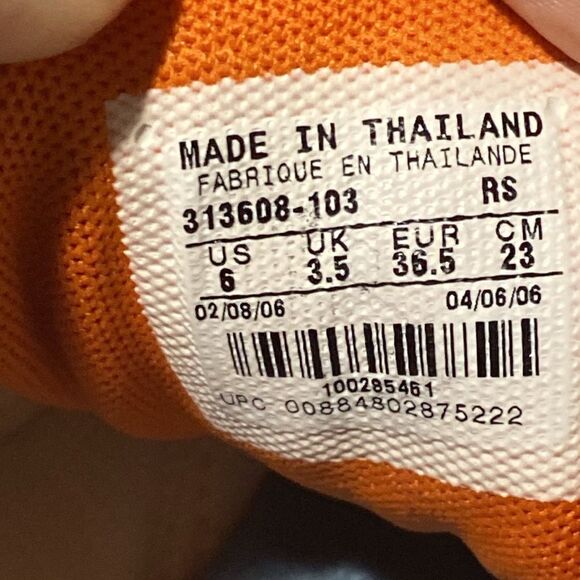 Nike Running Orange and White Velcro Shoes Size 6 - Picture 9 of 12